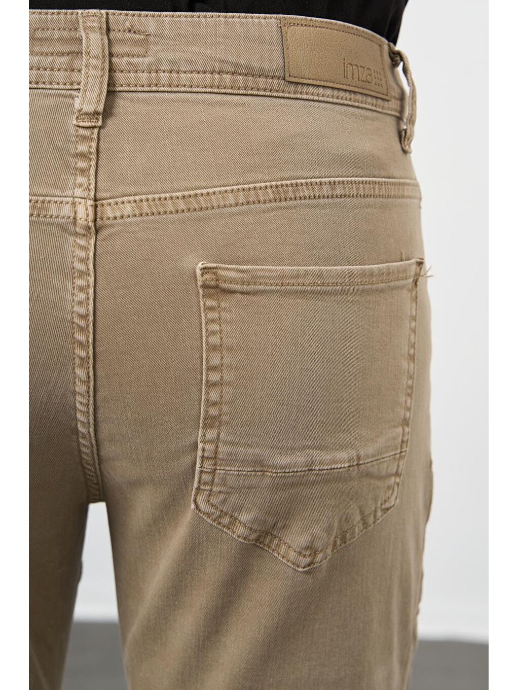 Koyu Bej Pamuklu 5 Cep Casual Slim Fit 5 Cep Pantolon 1003245318-3