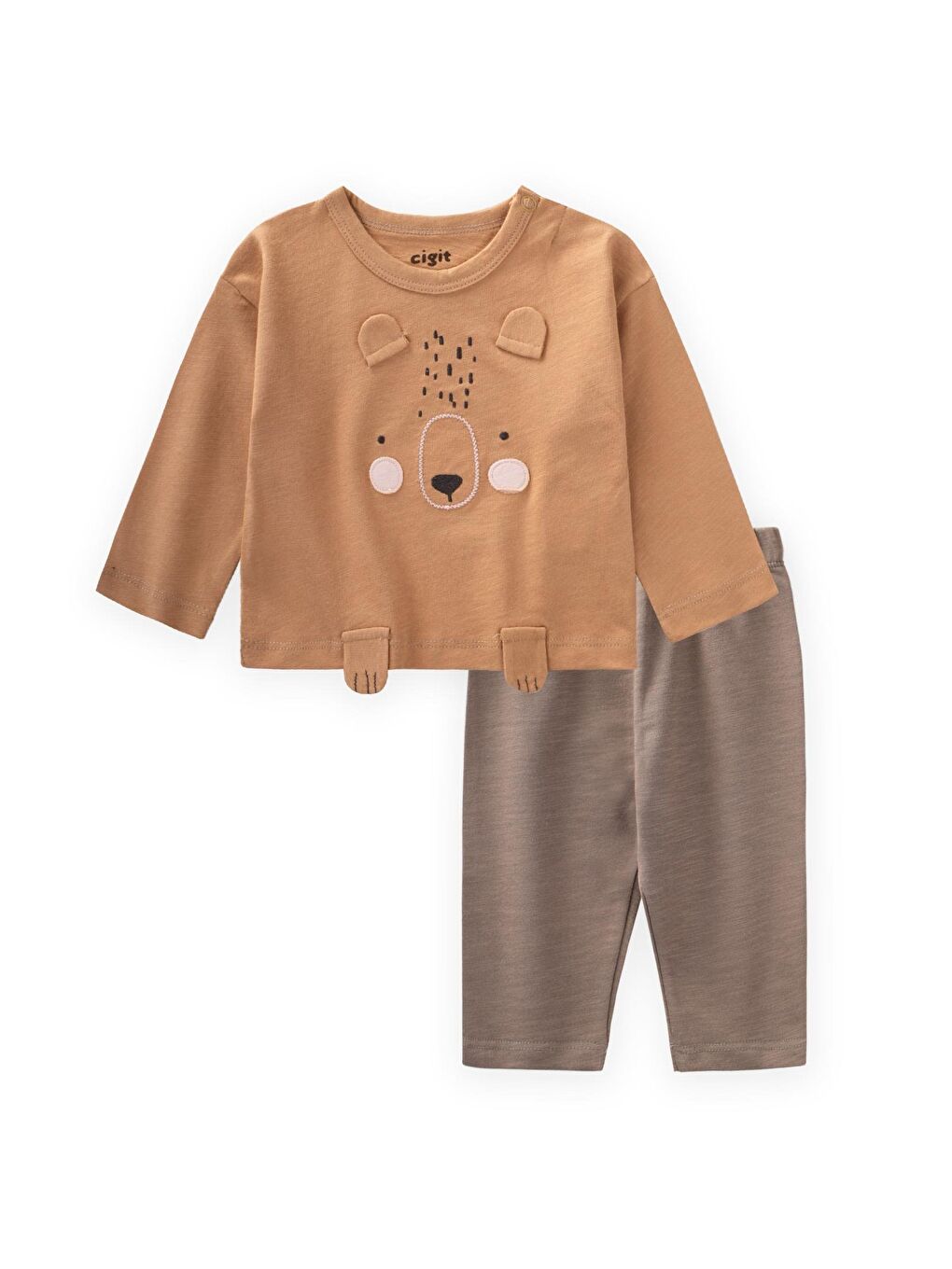 Kahverengi Erkek Çocuk Uzun Kollu Takım