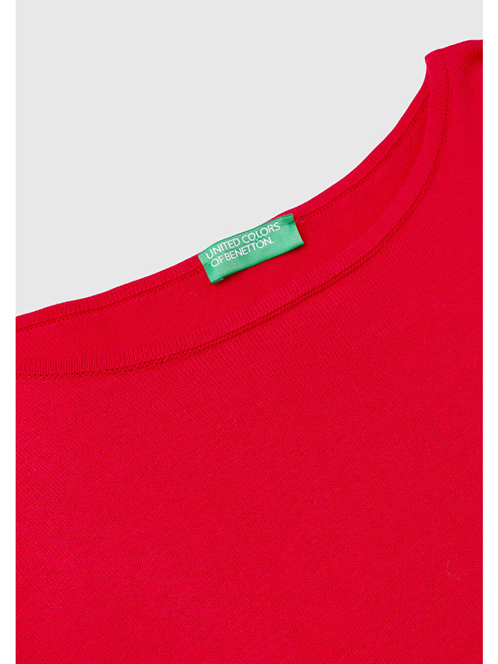 Kadın Kırmızı Pamuk Ve Modal Karışımlı Ribana Detaylı Kayık Yaka Kazak-5