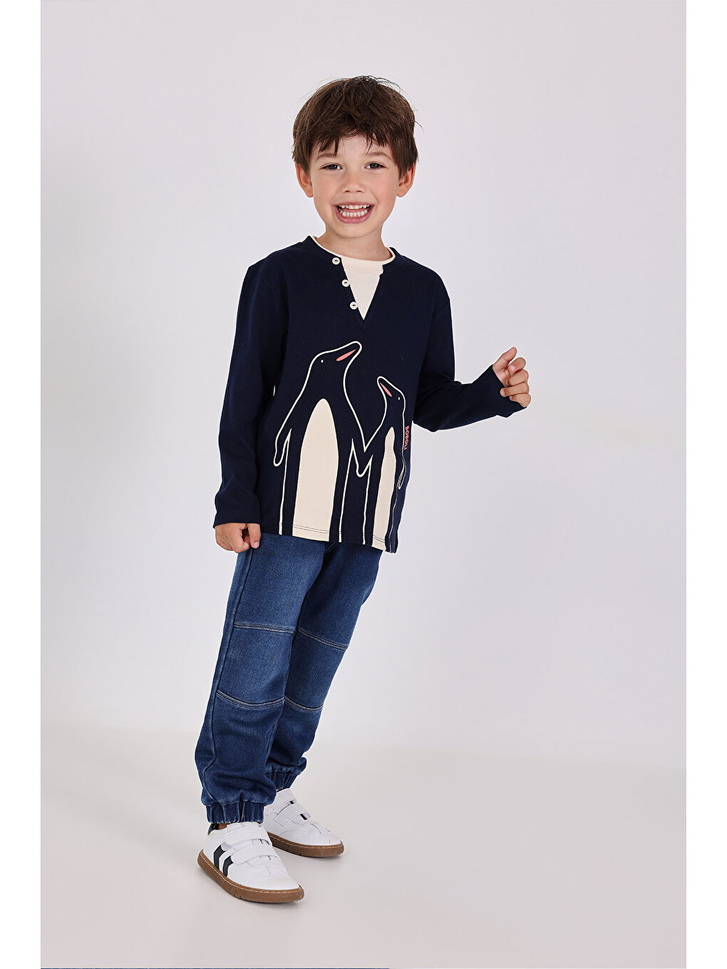 Lacivert Erkek Çocuk Denim Pantolon-5