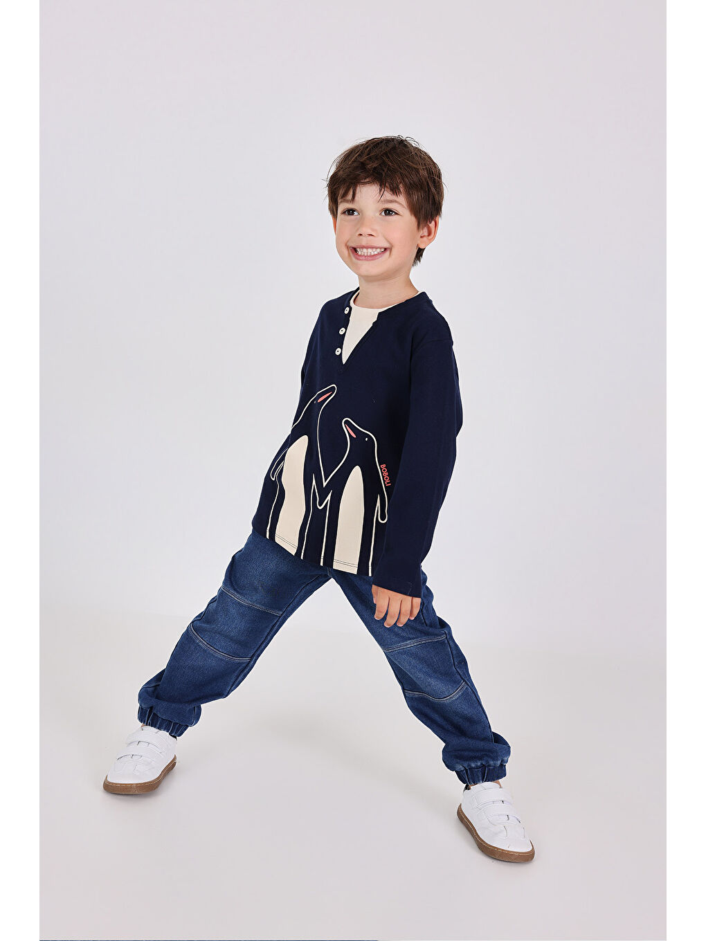 Lacivert Erkek Çocuk Denim Pantolon-6