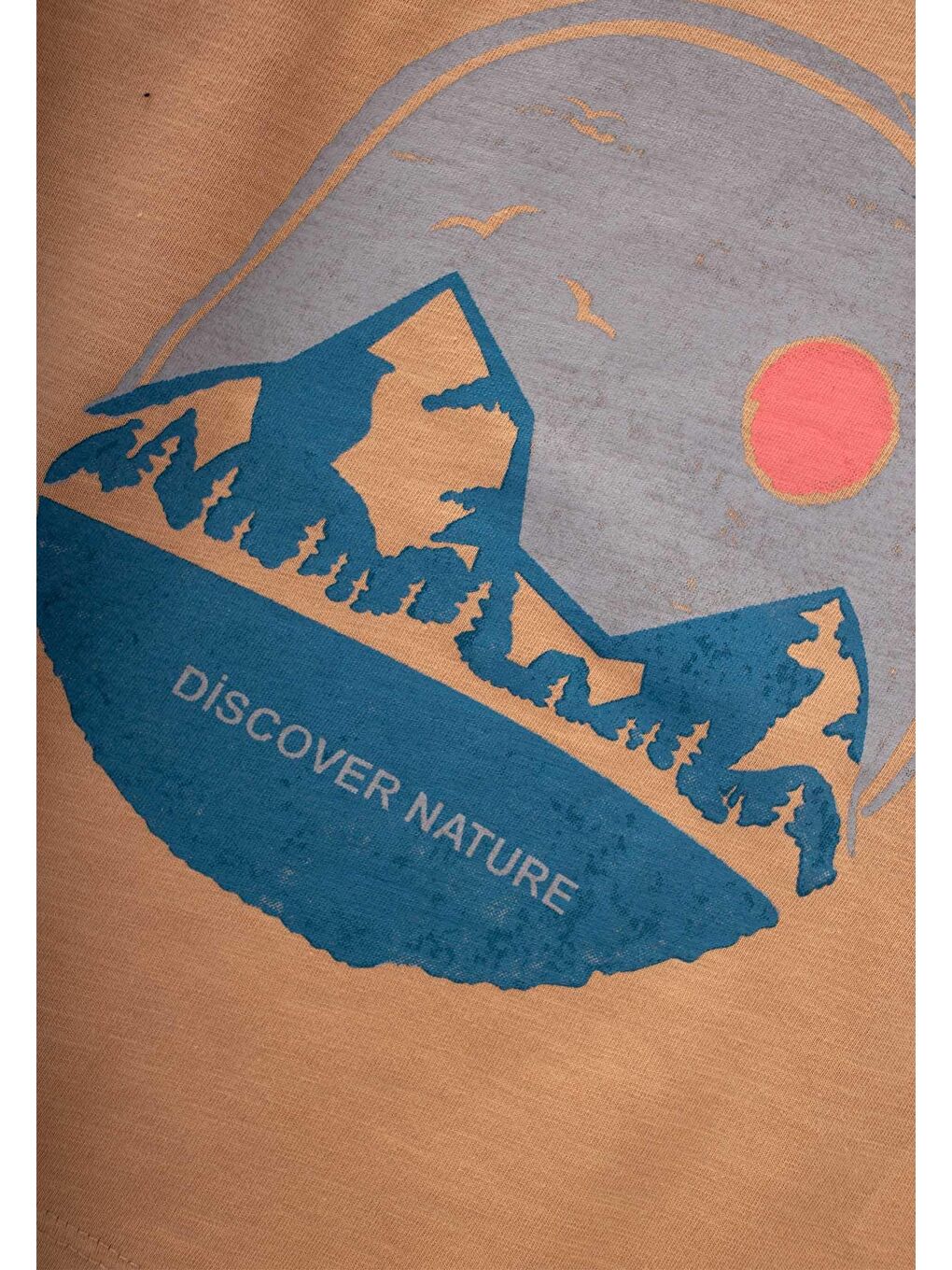 Kahverengi Erkek Çocuk Kapüşonlu Baskılı Tişört-2