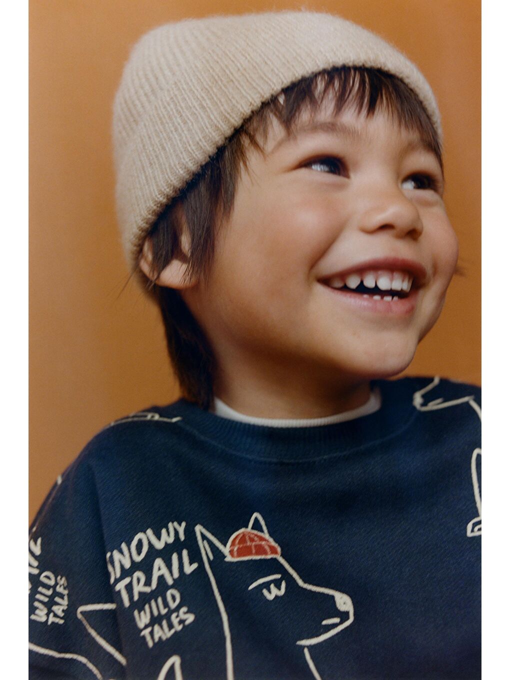 Erkek Çocuk Pamuklu Lacivert Oversize Desenli Sweatshirt Ve Eşofman Takım-3