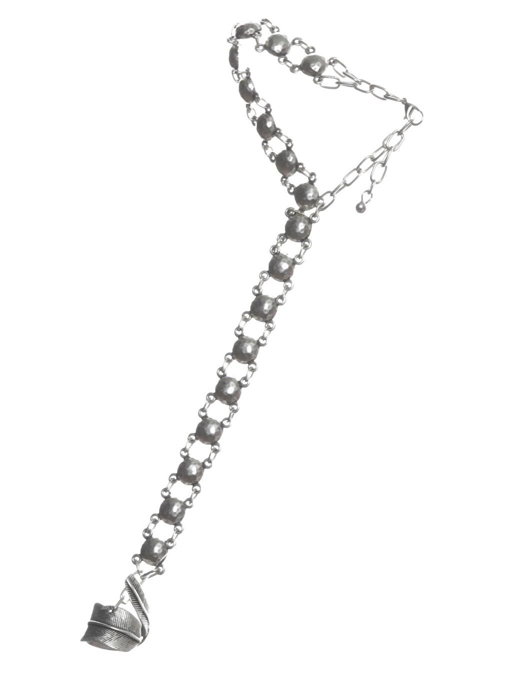 Gri Kadın Antik Gümüş Kaplama Dolama Formlu Ayarlanabilir Yaprak Yüzük Detaylı El Şahmeranı