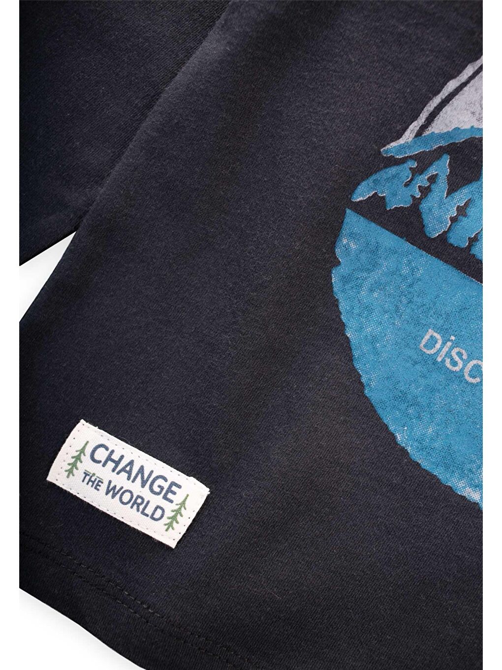 Gri Erkek Çocuk Kapüşonlu Baskılı Tişört-2