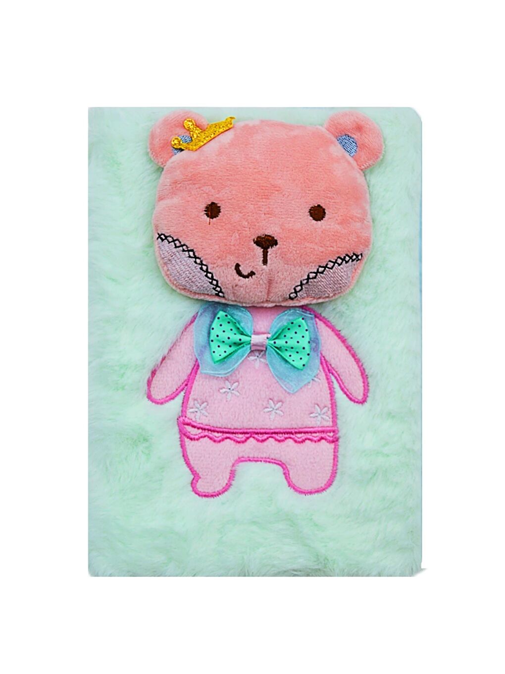 Çizgili Pijamalı Hayvan Pelüş Hatıra Ve Not Defteri A5 Çizgili 80 Yaprak (PD111)-1