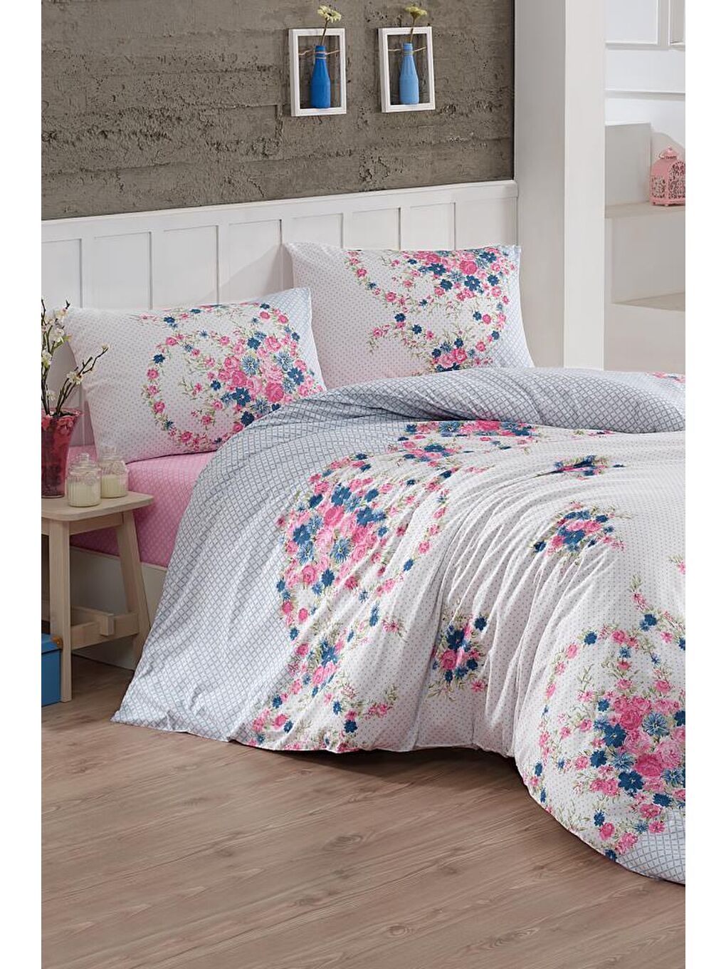 Taç Kristal Fulya Light Collection Çift Kişilik Nevresim Takımı Mavi