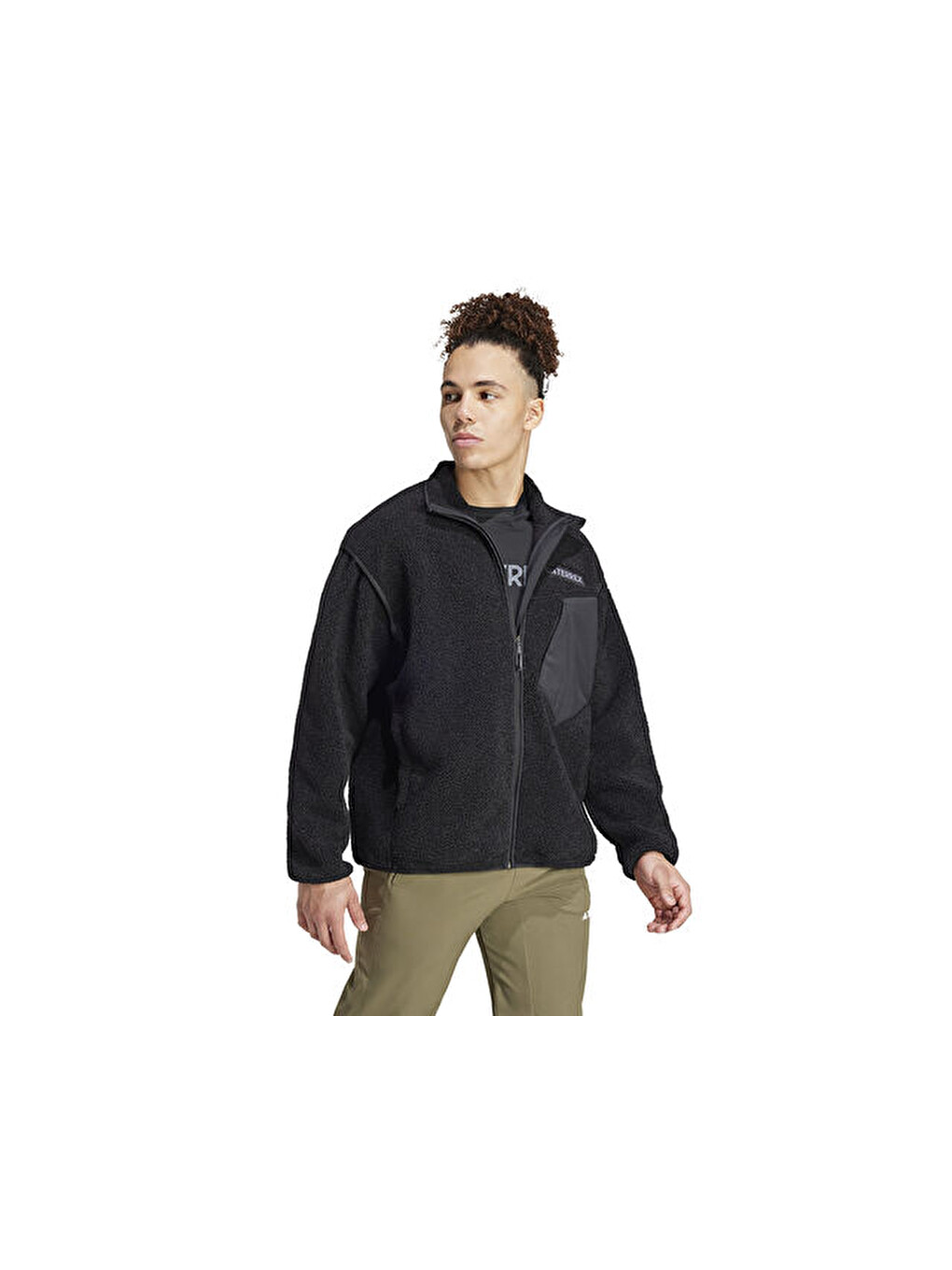 Xpl Pile Fl Jkt Erkek Outdoor Polar Ceket Iz4995 Siyah-2