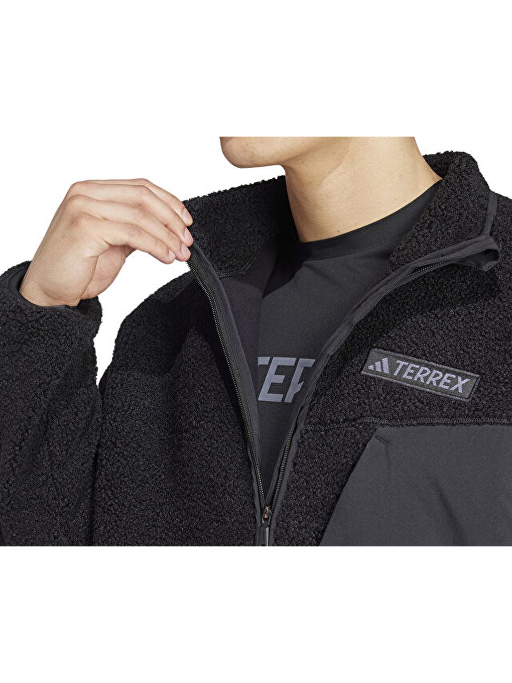 Xpl Pile Fl Jkt Erkek Outdoor Polar Ceket Iz4995 Siyah-3