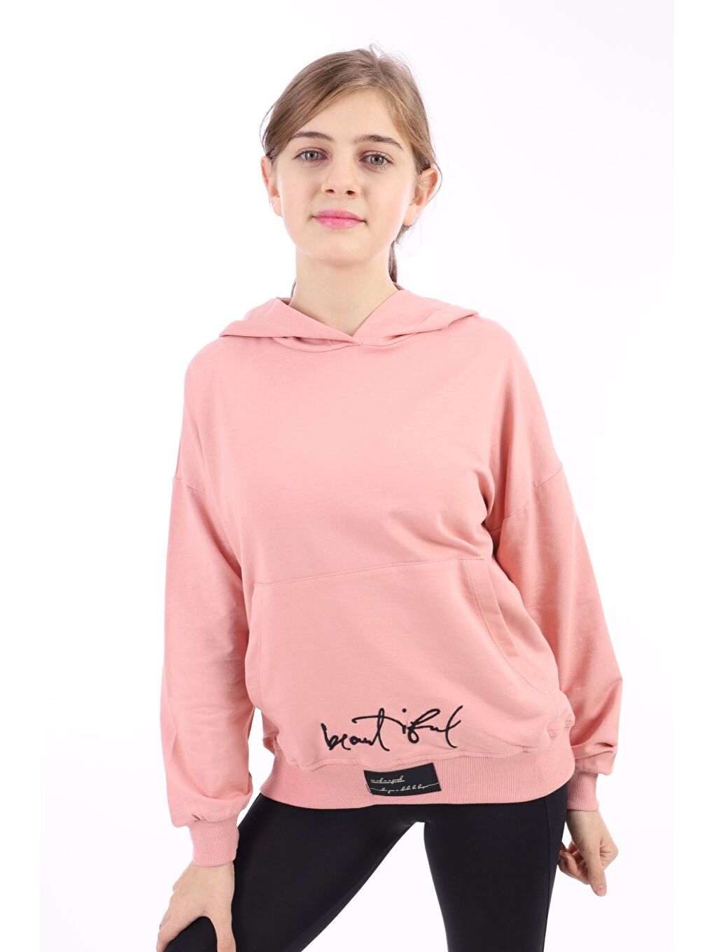 Toontoykids Pembe Kız Çocuk Nakışlı Sweatshirt