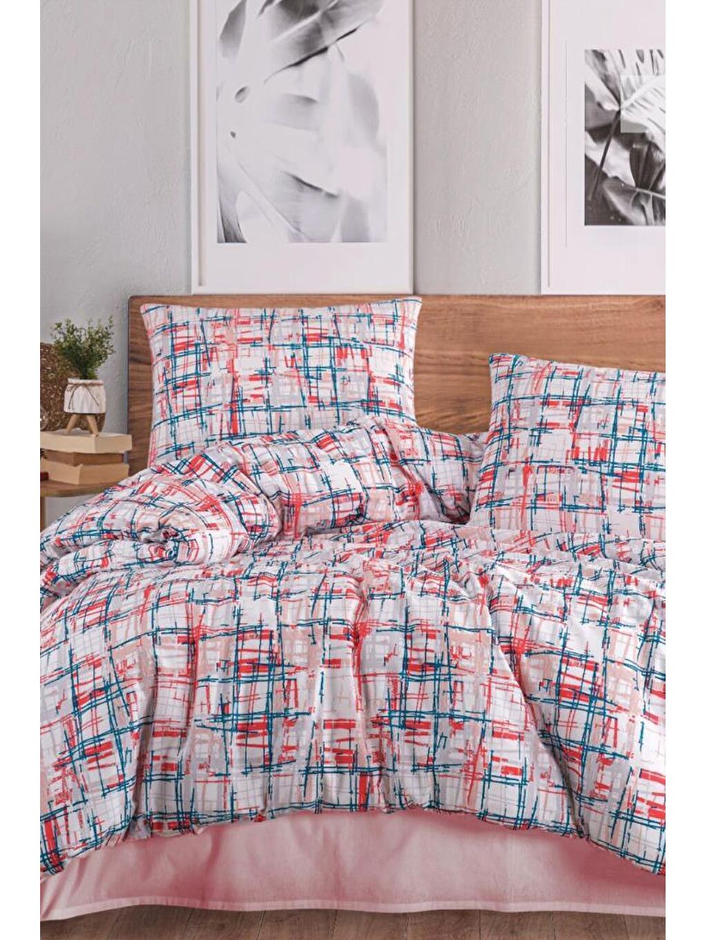 Ezgi Çift Kişilik Nevresim Takımı Pembe