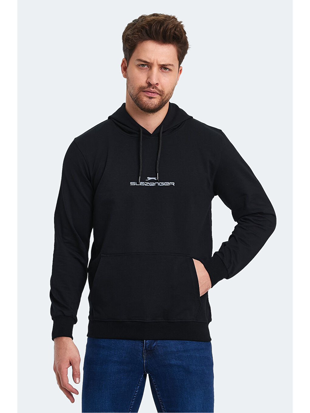 SLAZENGER ONCA Erkek Sweatshirt Siyah