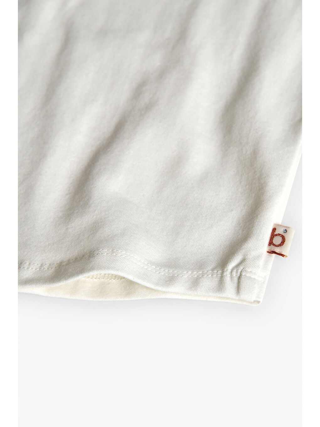 Ekru Kız Çocuk Kalp Baskılı Bluz-3