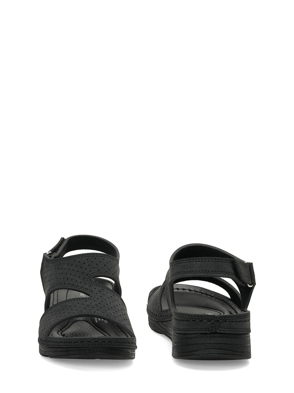 167215.Z6FX Siyah Kadın Düz Sandalet-4