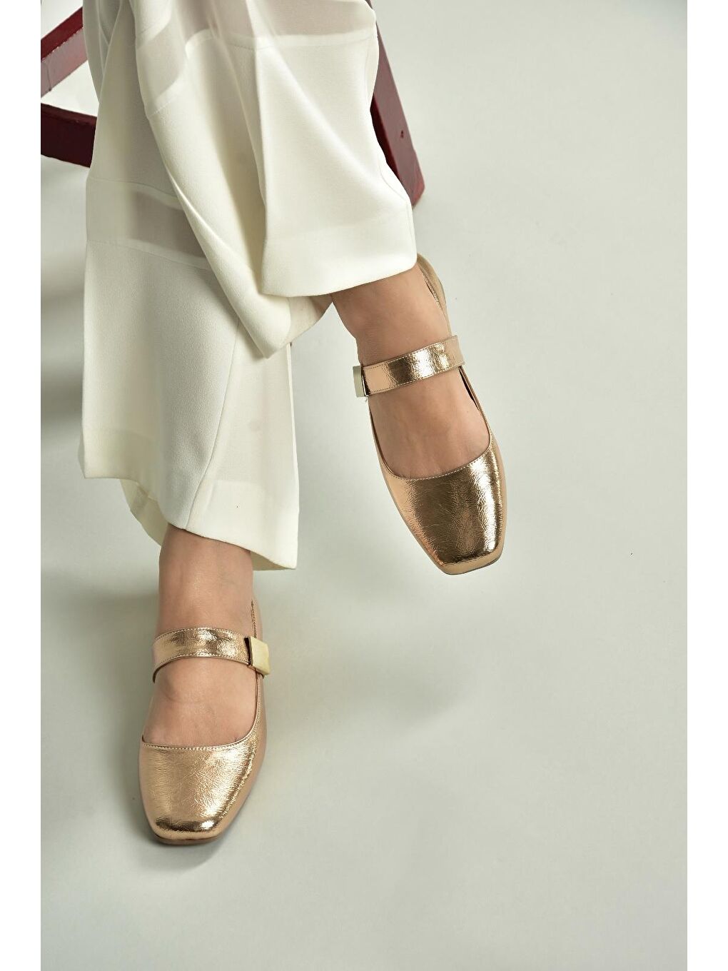 Sarı Bronz Kadın Babet U726454508-2