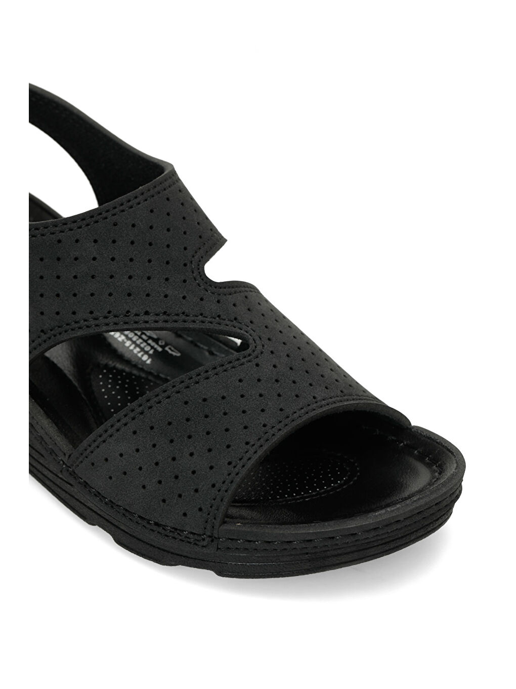 167215.Z6FX Siyah Kadın Düz Sandalet-6