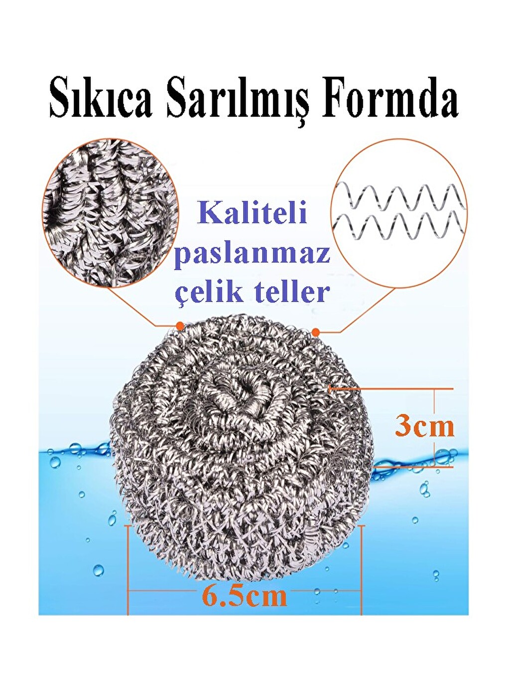 Karışık Bulaşık Teli Ovma Teli 4 Adet Ekonomik Toptel Sürtme Teli Lavabo Mutfak Banyo Temizlik Tel-3
