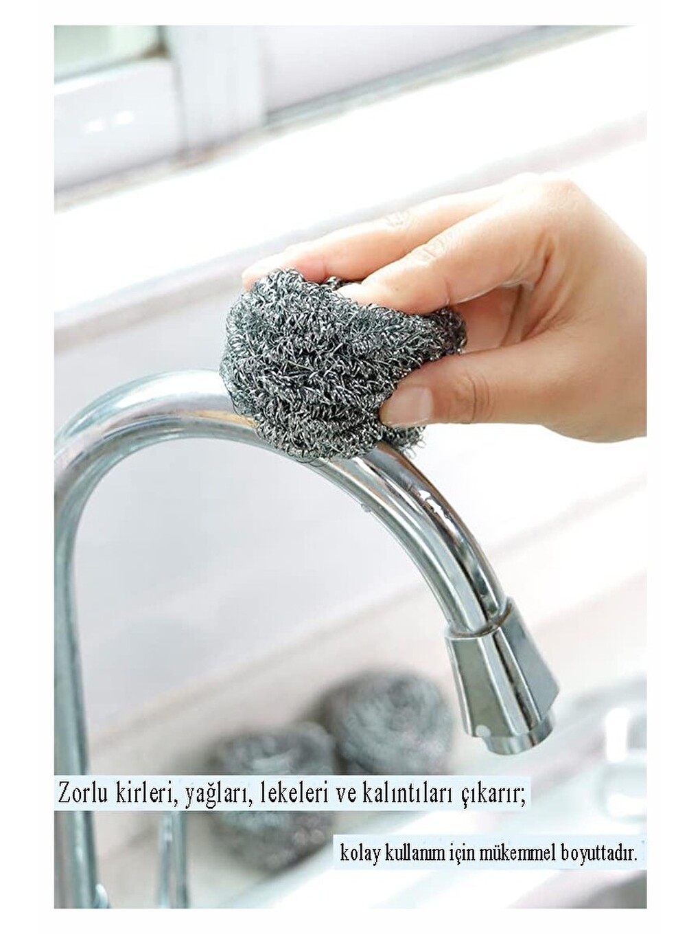 Karışık Bulaşık Teli Ovma Teli 4 Adet Ekonomik Toptel Sürtme Teli Lavabo Mutfak Banyo Temizlik Tel-4