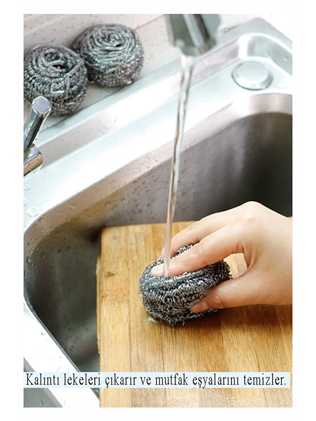 Karışık Bulaşık Teli Ovma Teli 4 Adet Ekonomik Toptel Sürtme Teli Lavabo Mutfak Banyo Temizlik Tel-5