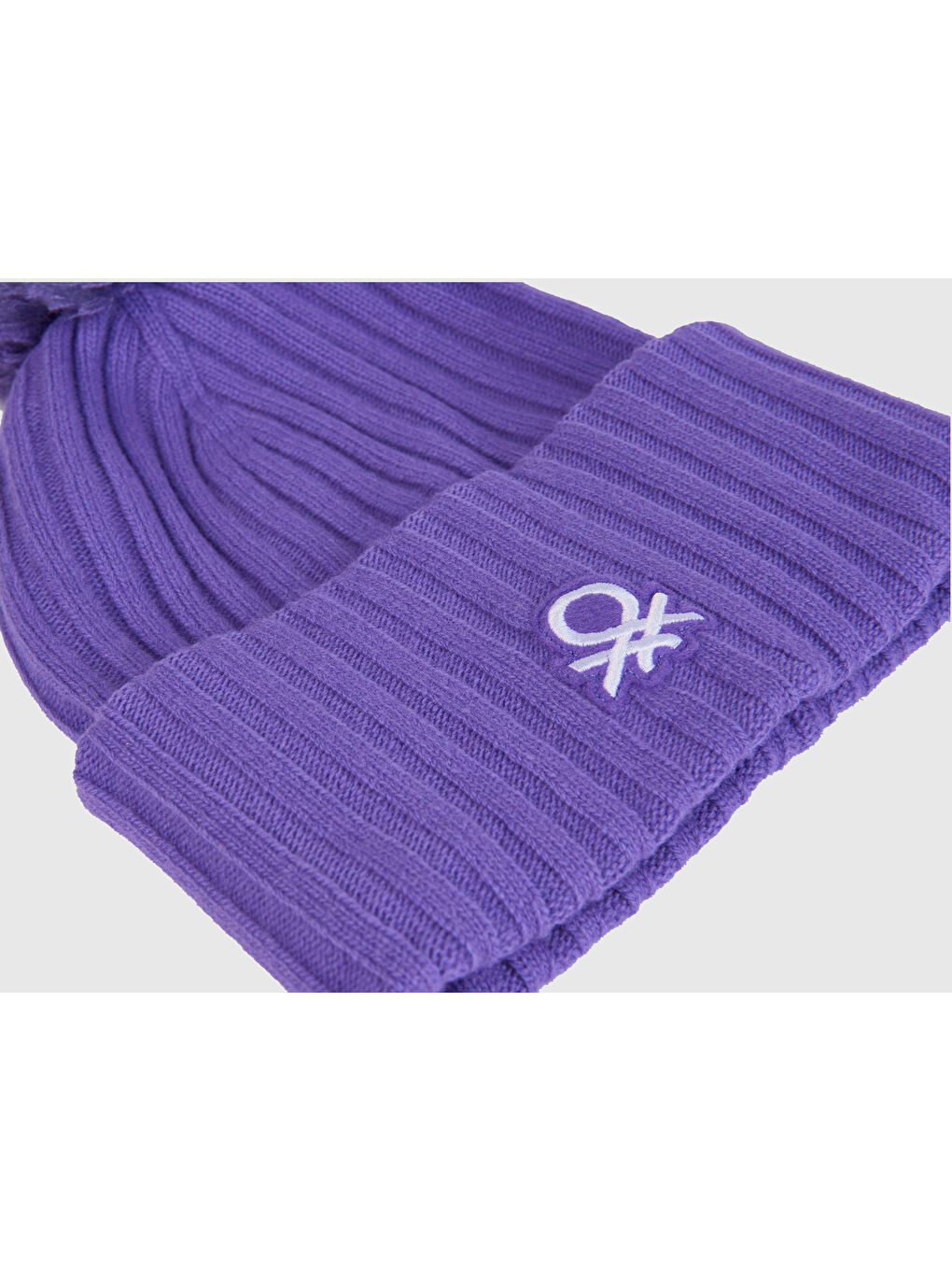 Kadın Mor Logolu Ponponlu Bere-3