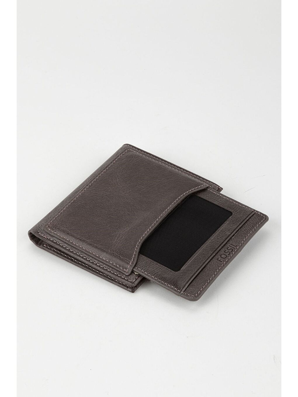 Gri Kutulu Hakiki Deri Ekstra Kartlıklı Siyah Erkek El Portföyü Kartlık Cüzdan