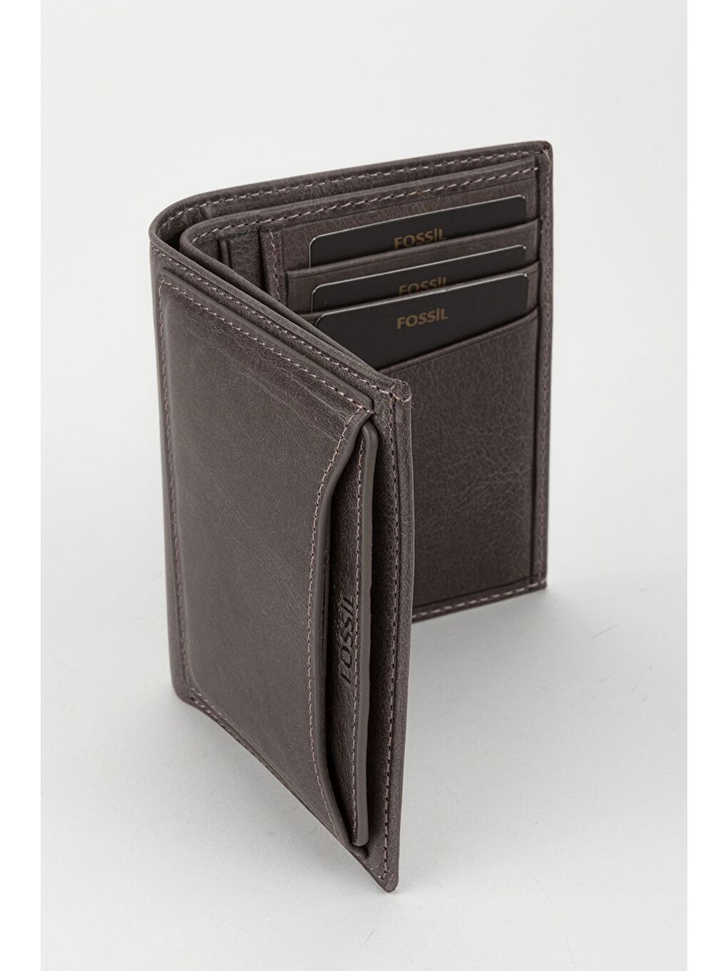 Gri Kutulu Hakiki Deri Ekstra Kartlıklı Siyah Erkek El Portföyü Kartlık Cüzdan-1