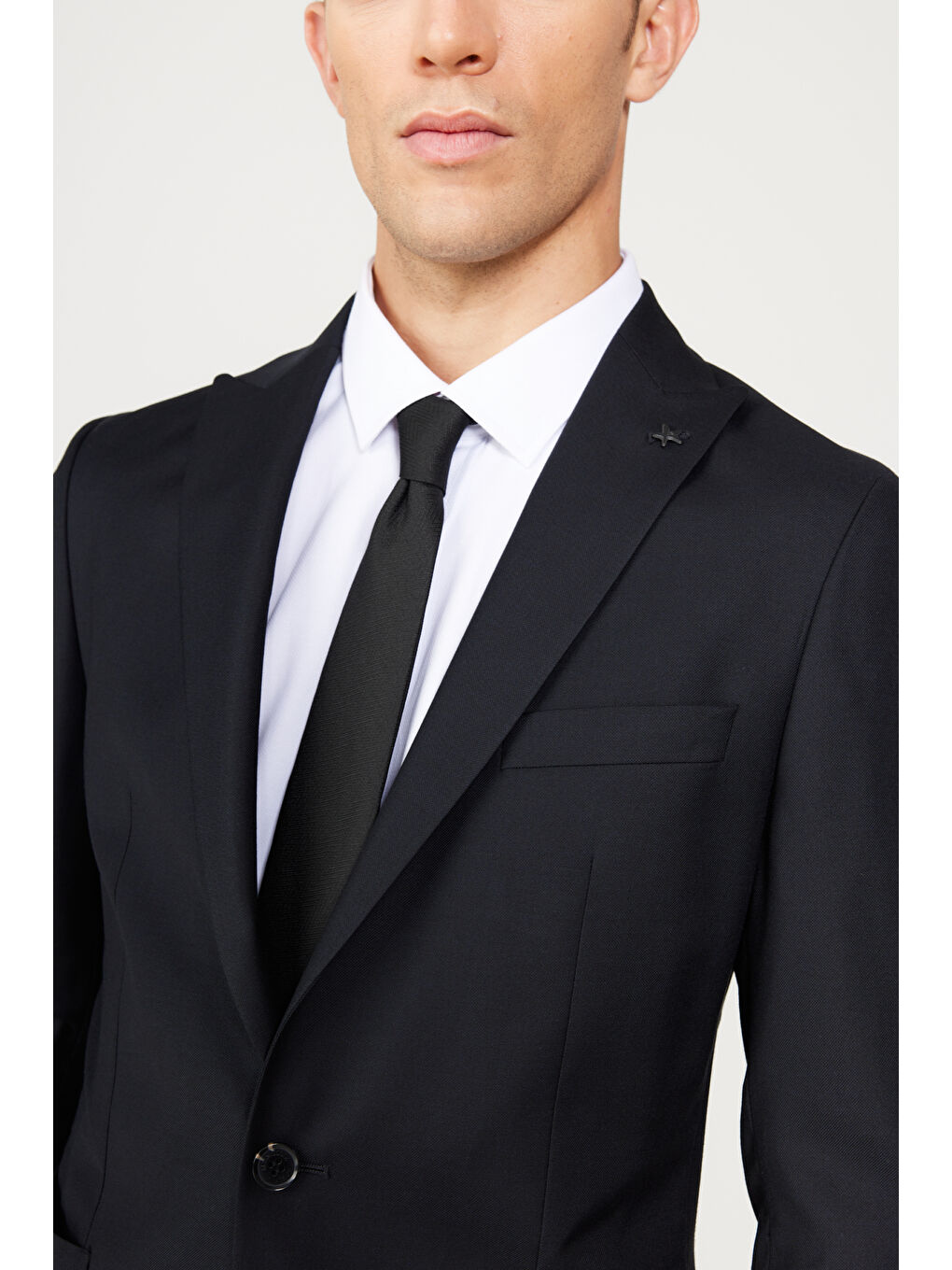 Erkek Lacivert Ekstra Slim Fit Dar Kesim Kırlangıç Yaka Takım Elbise-6