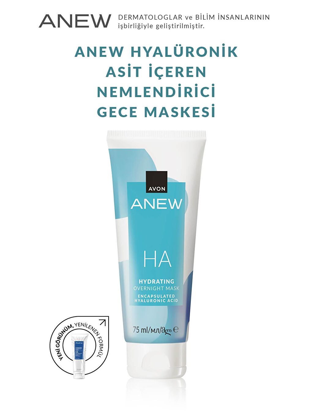 AVON Renksiz Anew Hyalüronik Asit İçeren Gece Maskesi 75 Ml. - 1