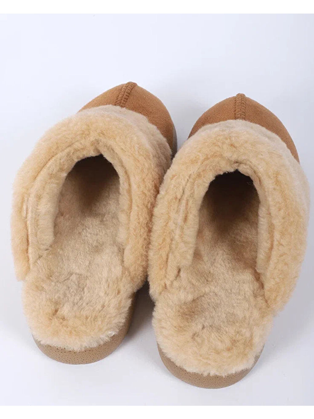 Kahverengi Kadın Kürklü Ev İçi Terliği - VERA-2