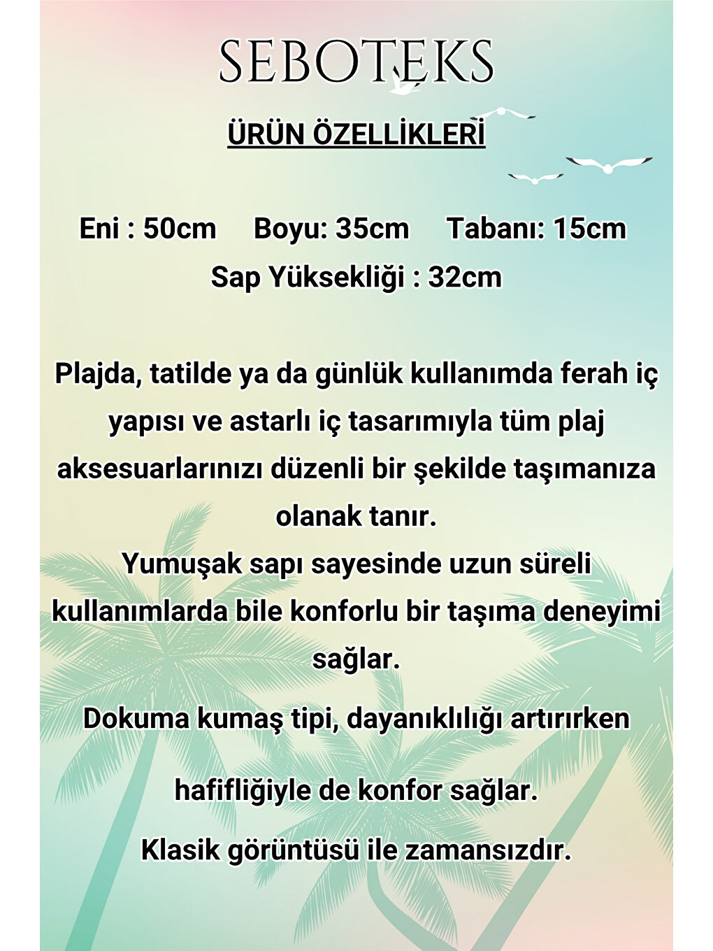 Lacivert Fermuarlı İçi Astarlı Cepli Çizgili Büyük Boy Plaj Çantası SBC3221-2