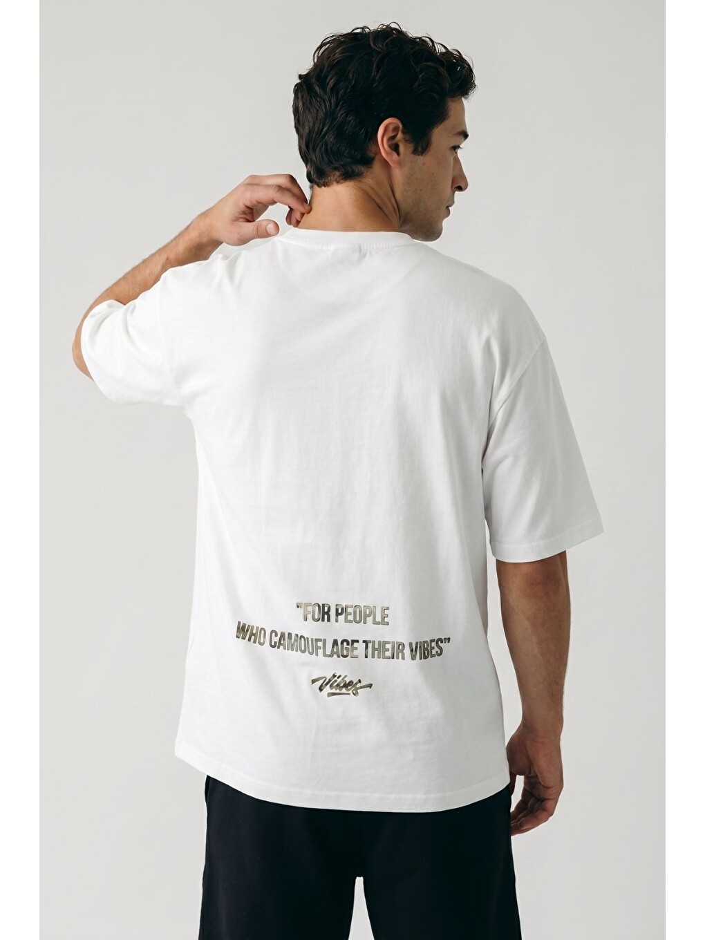 Erkek Oversize Rick Beyaz Premium T-shirt-4