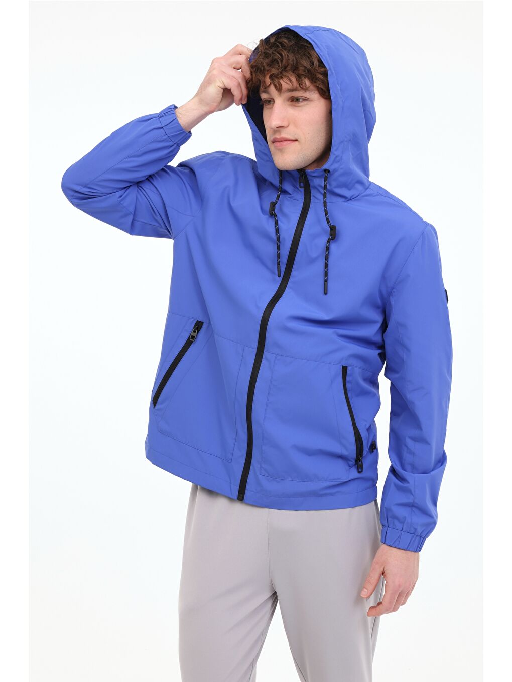 Kinetix Mavi ML INDIGO 8PRF115 5FX Saks Erkek Yağmurluk - 5