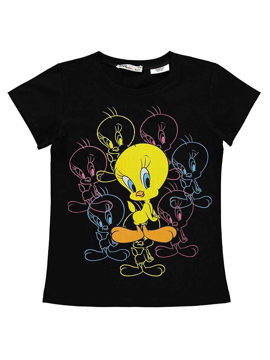 Tweety Kız Çocuk Tişört 6-9 Yaş Siyah