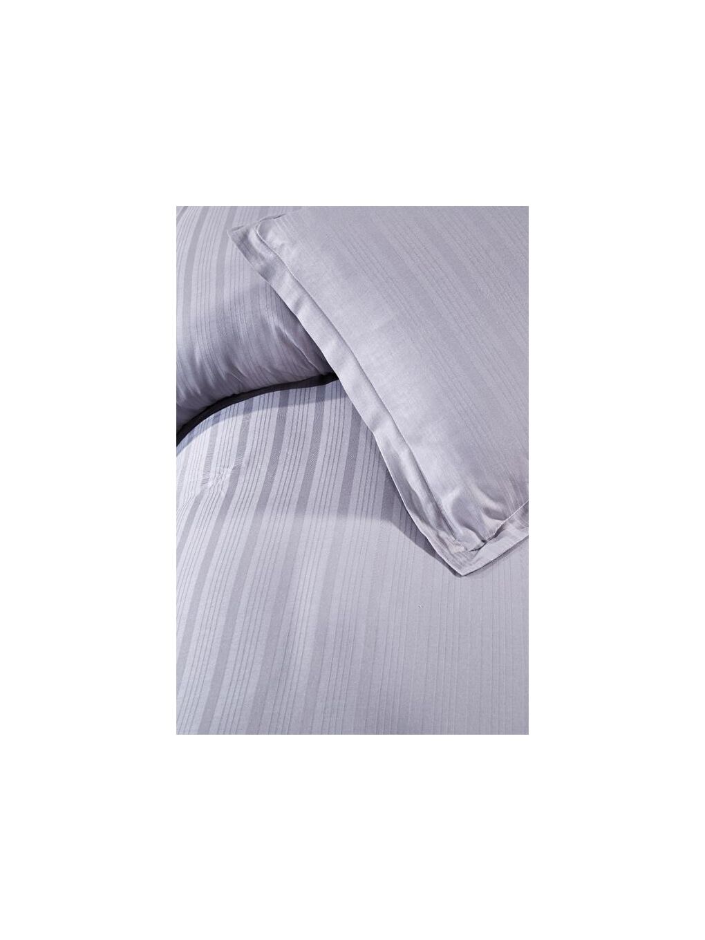 Satin Kinox Armürlü Çift Kişilik Nevresim Takımı Gri-1