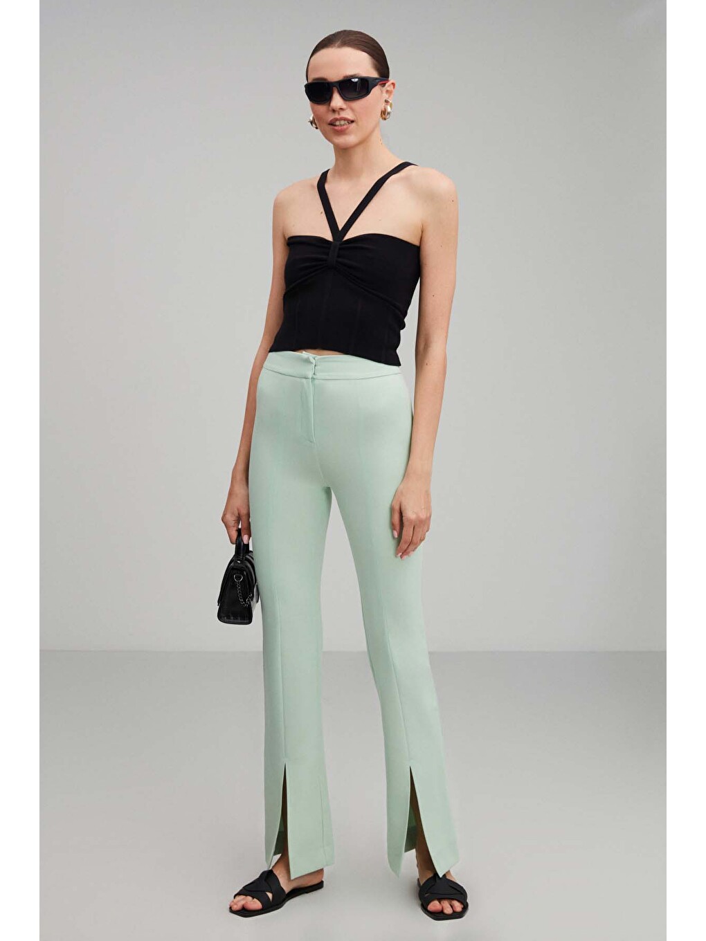 Ruby Slim Mint Yeşil Pantolon-1