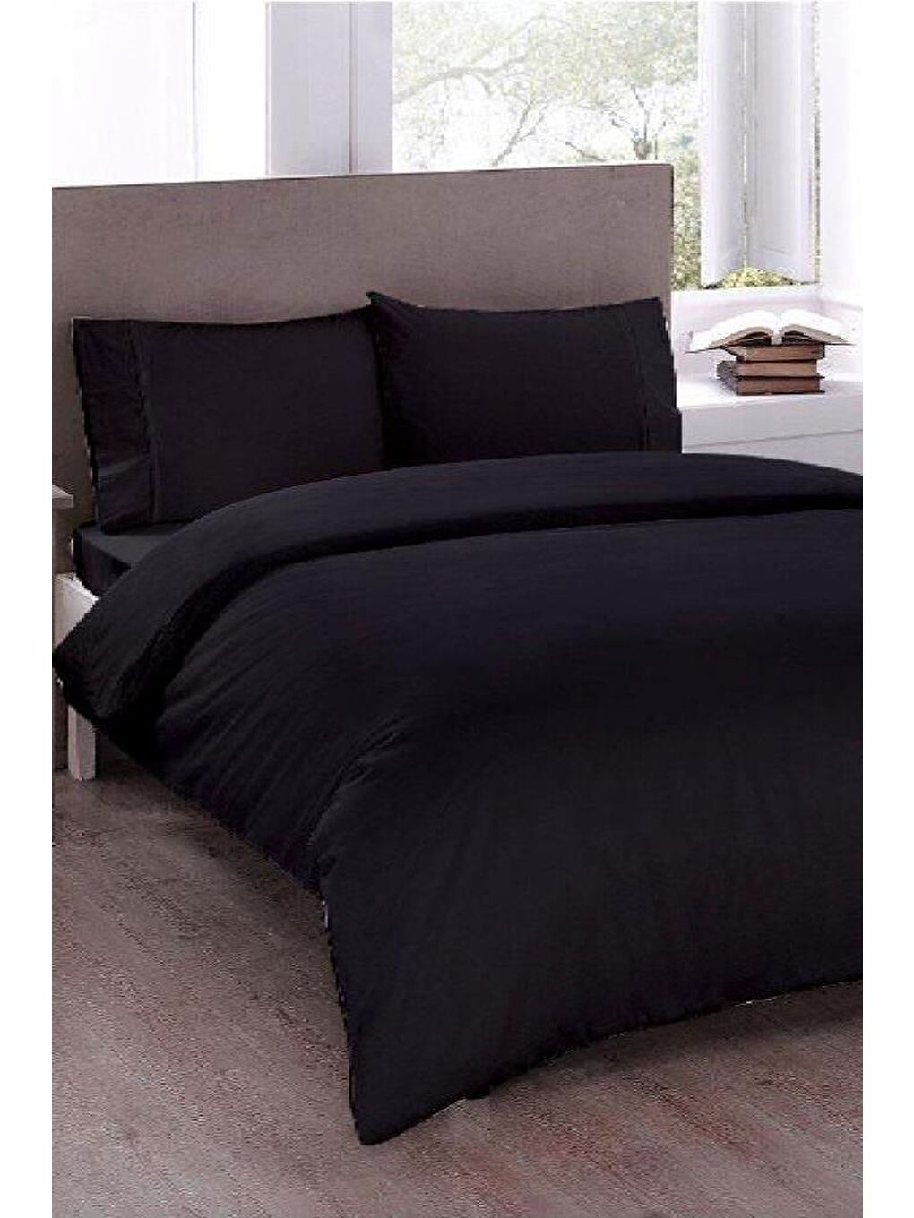 Pure Çift Kişilik Nevresim Takımı Siyah-1