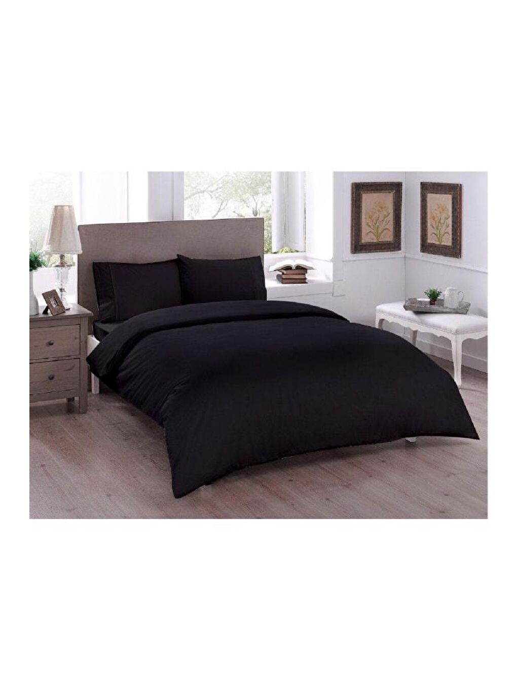 Pure Çift Kişilik Nevresim Takımı Siyah-2