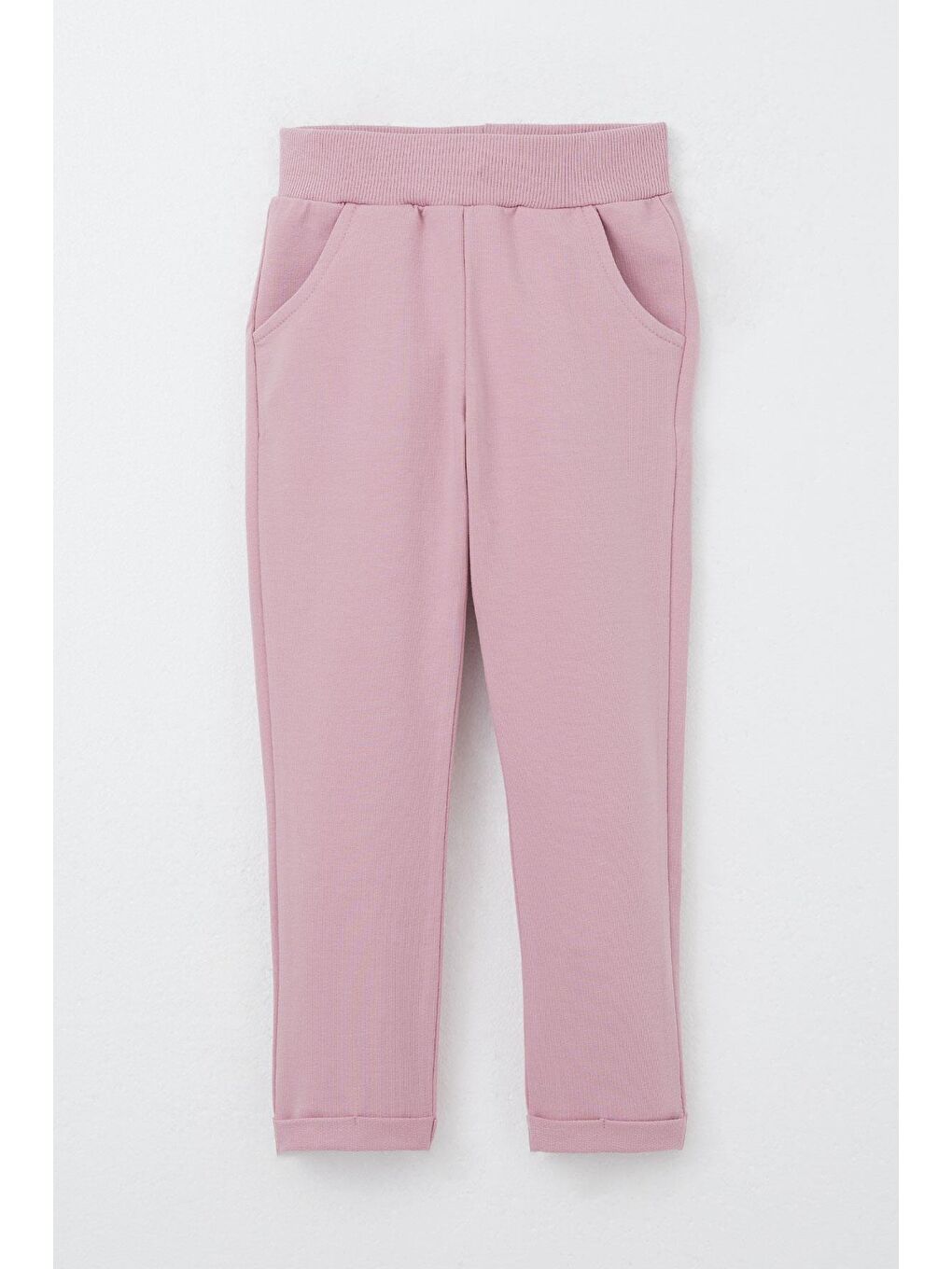 Kız Çocuk Eşofman Takım Çiçek Nakışlı Açık Gri Melanj (1.5-5 Yaş)-2