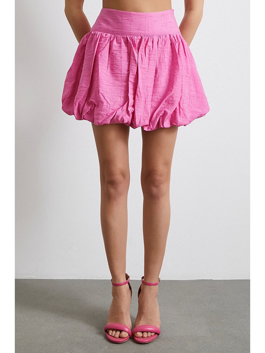 Astarlı Balon Etek Pembe-3