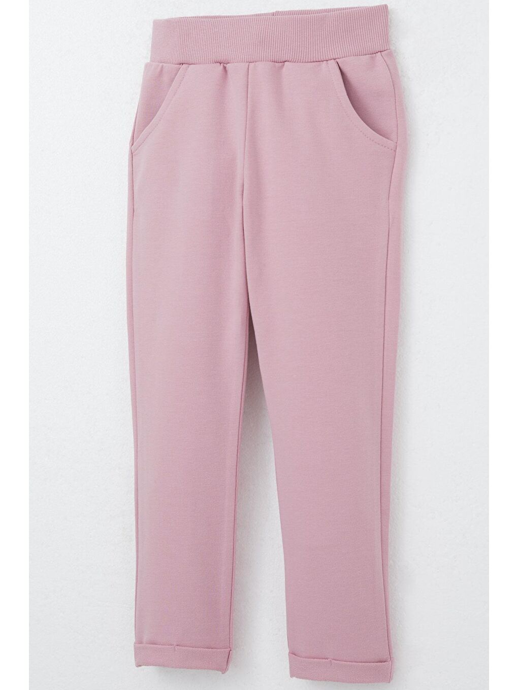 Kız Çocuk Eşofman Takım Çiçek Nakışlı Açık Gri Melanj (1.5-5 Yaş)-6