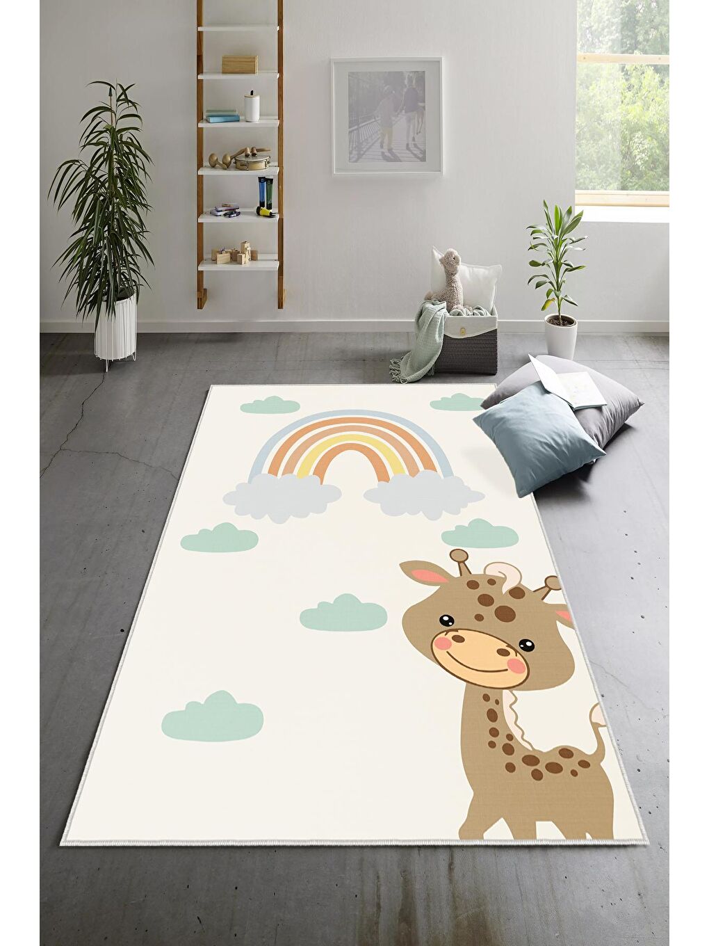 Karışık Dekoratif Özel Tasarım Yıkanabilir, Modern Çocuk Halısı  60x100