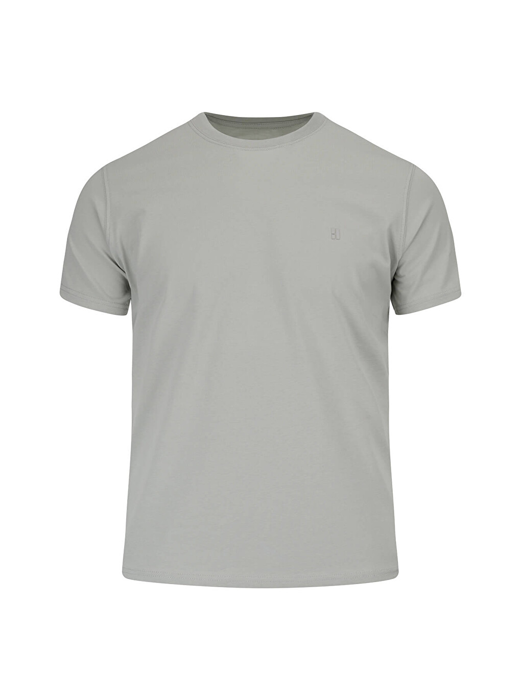 Yeşil Regular Fit Bisiklet Yaka 100 Pamuk Tişört-1