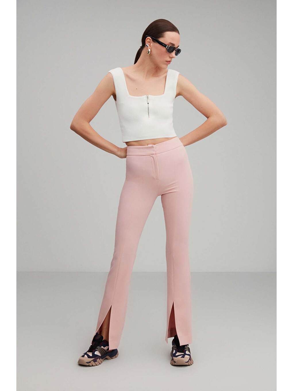 Ruby Slim Pembe Pantolon-1