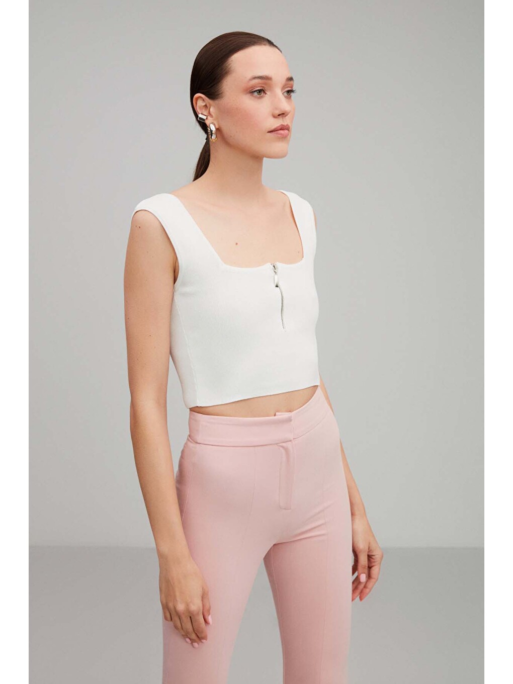 Ruby Slim Pembe Pantolon-2