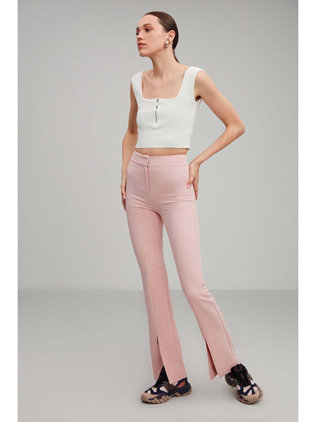 Ruby Slim Pembe Pantolon-3
