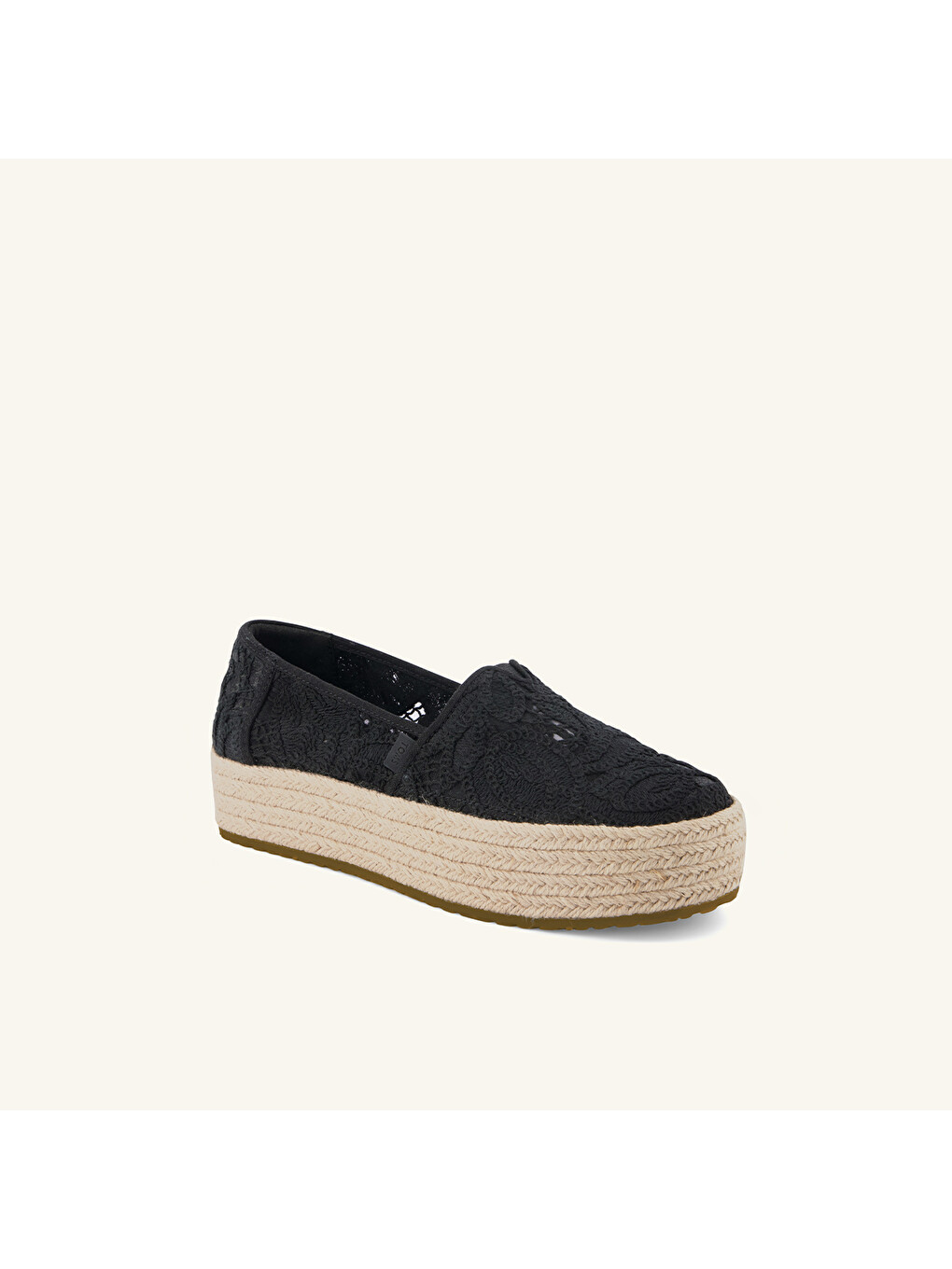 Siyah Kadın Espadril 10023045 1002304 VALENCIA Floral Crochet-1