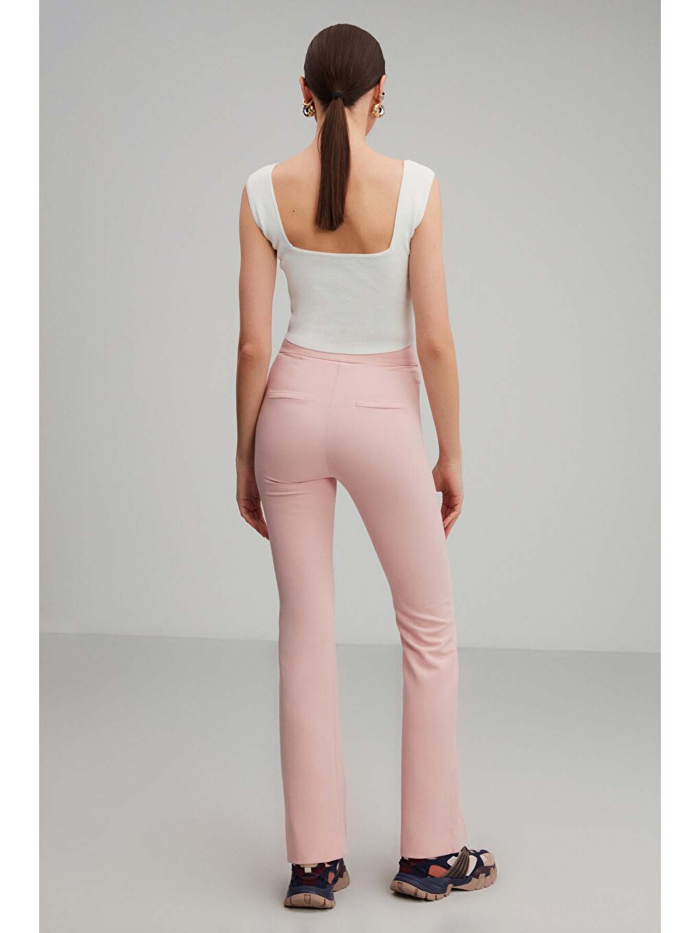 Ruby Slim Pembe Pantolon-5