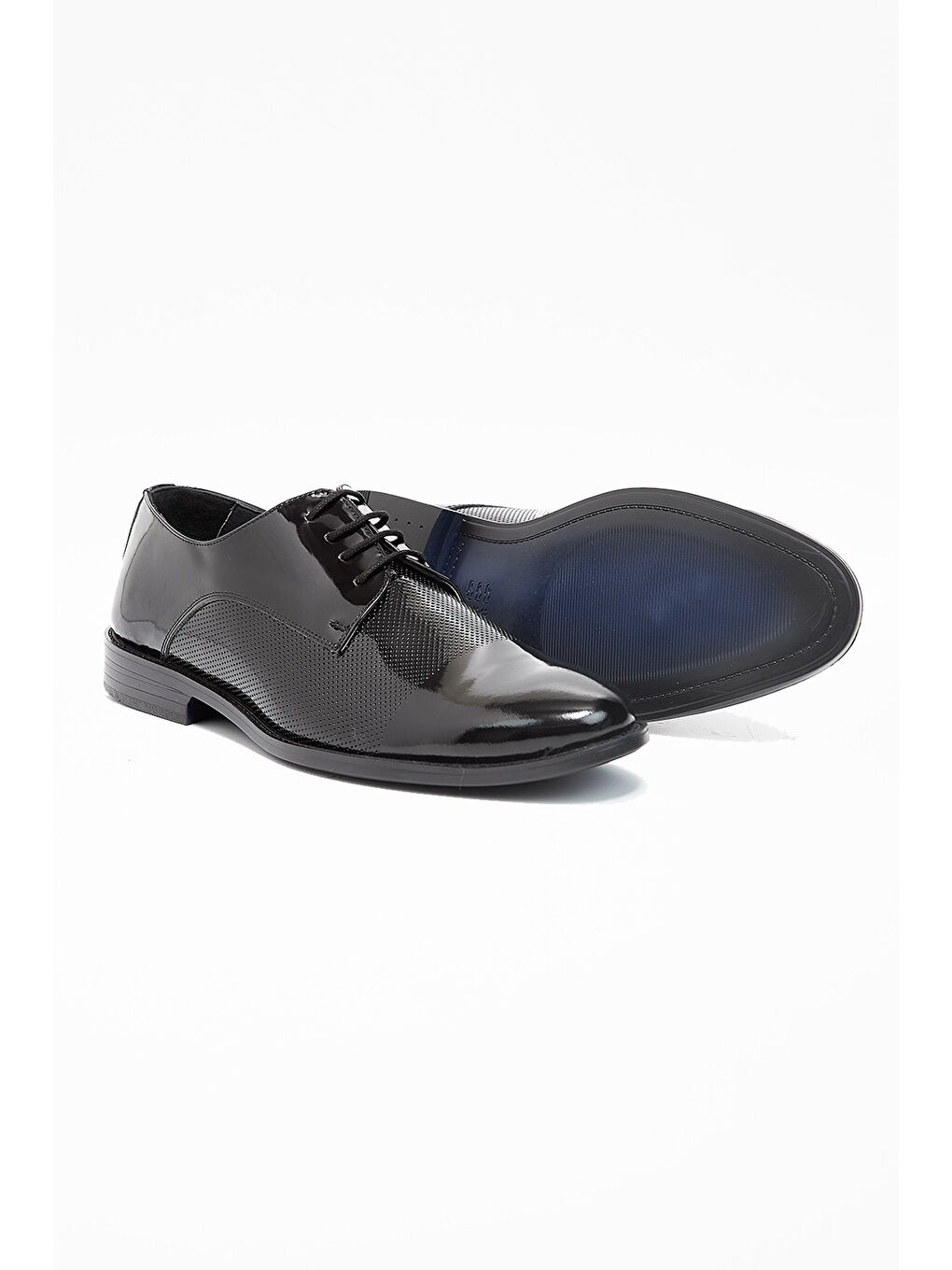 Siyah %100 Deri Rugan Bağcıklı Ceremony Ayakkabı 1033240184-3