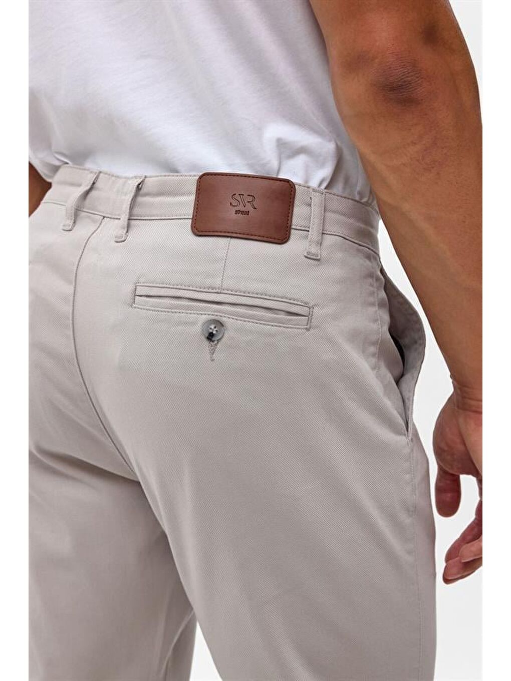 Gri Taş Slim Armürlü Pantolon-5