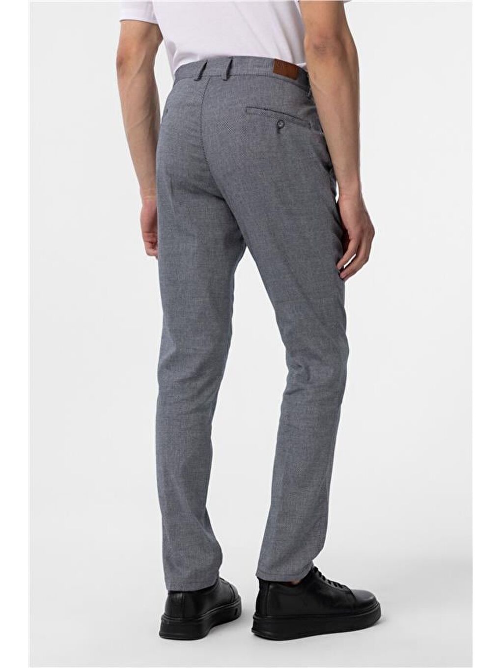 Lacivert Regular Armürlü Pantolon-6